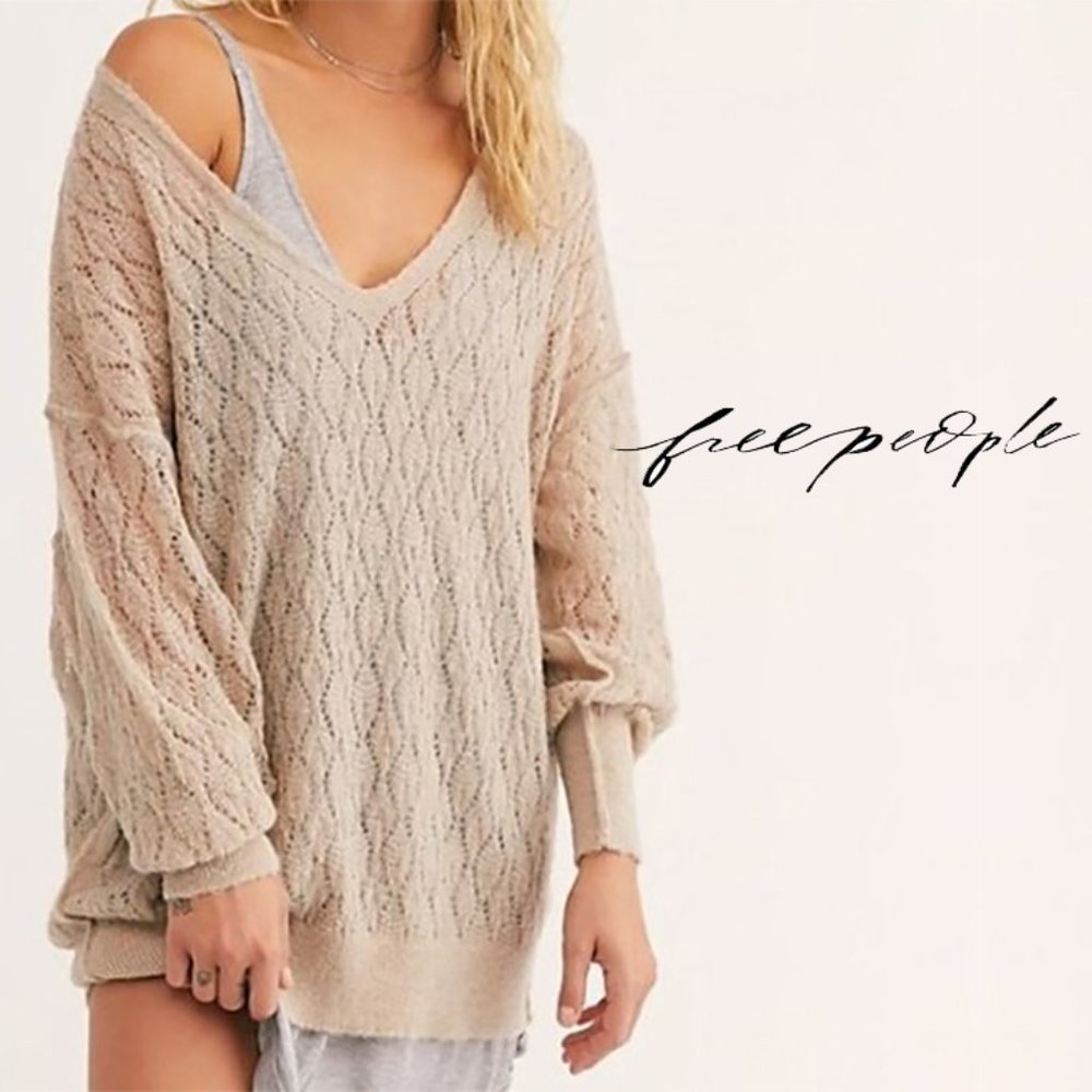 ❌SOLD❌ Free People Say Hello Oversized Sweater Top